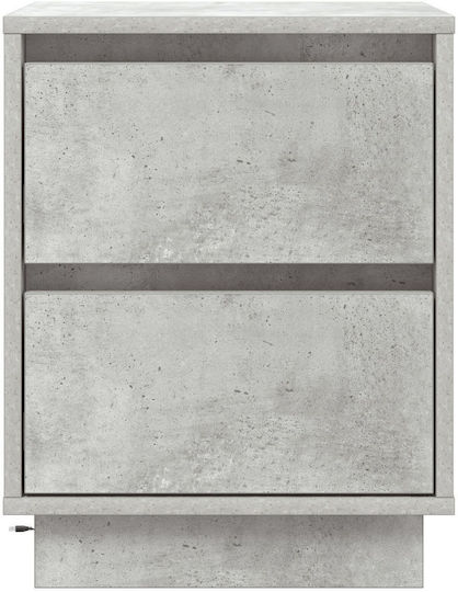 vidaXL Bedside Tables Made of Solid Wood Gray Set of 2 39x34.5x50cm