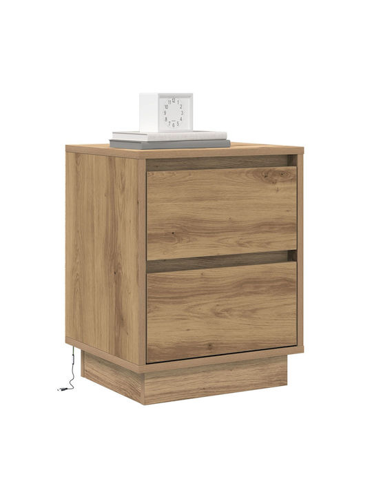 Nachttische Brown Oak 2Stück 39x34.5x50cm