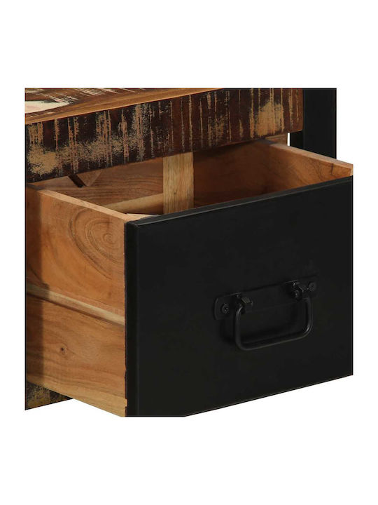 Κομοδίνα Ξύλινα Πολύχρωμα 2τμχ 25x40x35cm