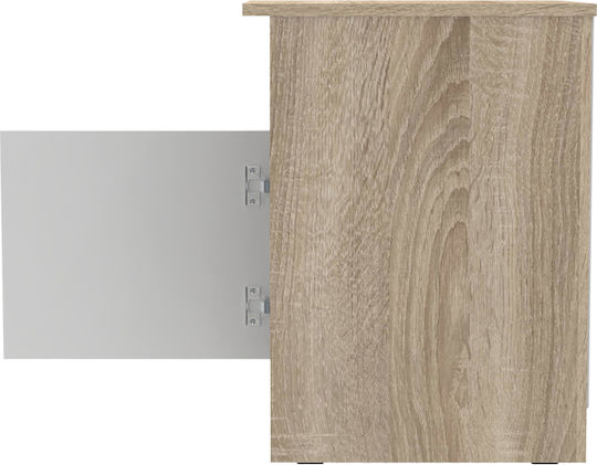 Bedside Table Galdi Wooden Beige 40x45x60cm