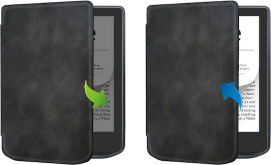 Strado Flip Cover Μαύρη (PocketBook Verse Pro 629, 634)