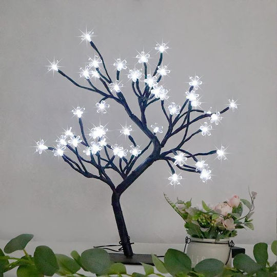 Christmas Decorative Illuminated Cherry Tree Natural Appearance 12cm Electric Black