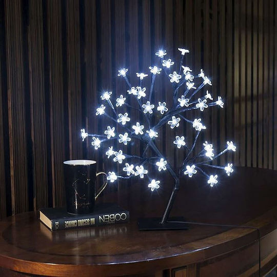 Christmas Decorative Illuminated Cherry Tree Natural Appearance 12cm Electric Black