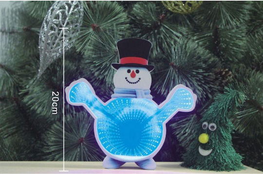 Lumină Om de Zăpadă 3D LED Infinity de Crăciun 20cm