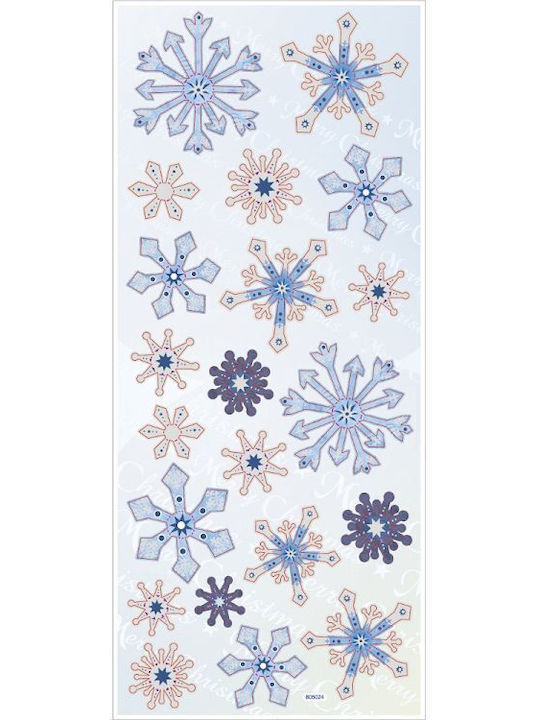 Set of 3D Effect Stickers 6 Sheets 10x23cm Christmas 1