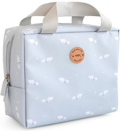 Saro Schulische Isothermische Hand-Lunch-Tasche 6Es Gray 19 x 10 x 24cm