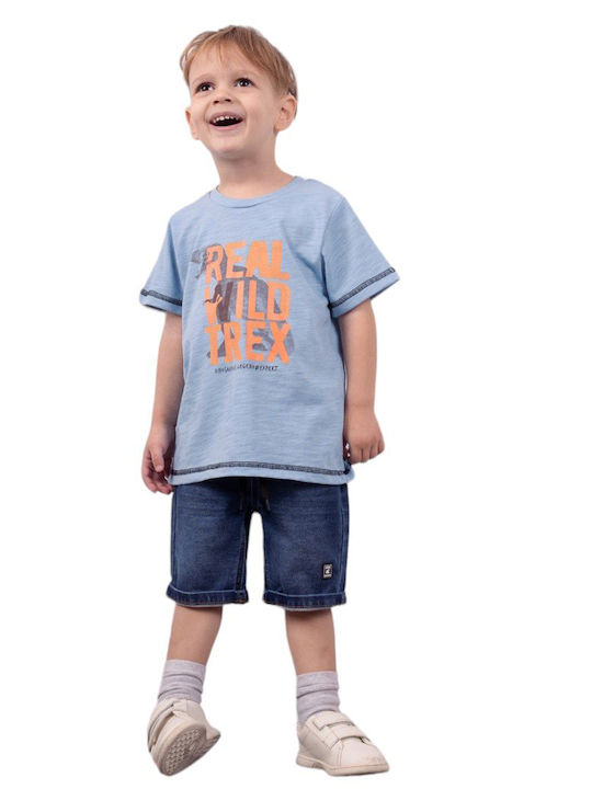 Kinder-Set mit Shorts Sommer 2Stück Light Blue
