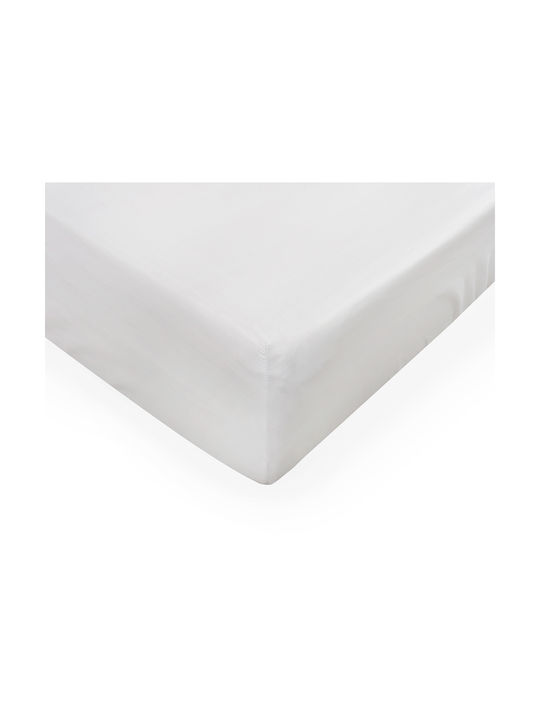 Matex Μονό με Λάστιχο Λευκό 120x190cm