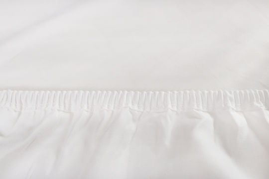 Matex Single Sheet with Elastic Band Cotton White 120x190cm