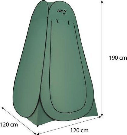 Nils Camping Tent Pop Up Toilet Green 3 Seasons 190cm