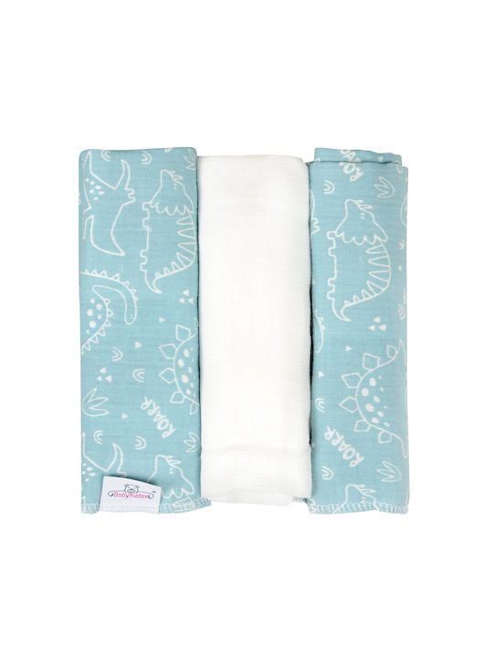 Matex Baby Burp Cloth Blue 70x80cm. 3pcs