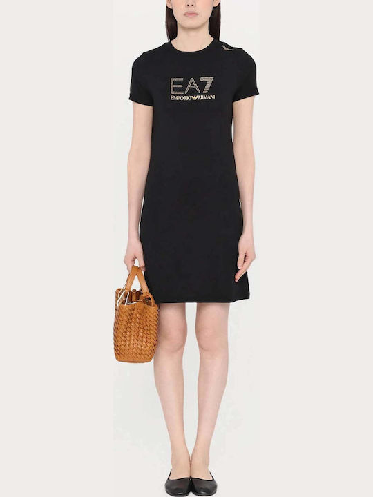 Summer Mini T-Shirt Dress Black