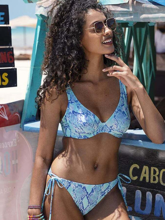 Komodo Bay Bikini Σουτιέν Animal Print Γαλάζιο