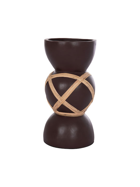 HomeMarkt Decorative Vase Maynard Black 32x32x62.5cm