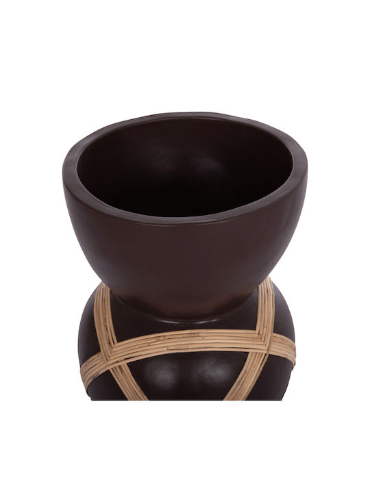 HomeMarkt Decorative Vase Maynard Black 32x32x62.5cm