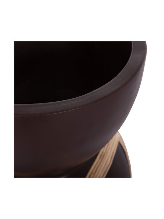 HomeMarkt Decorative Vase Maynard Black 32x32x62.5cm