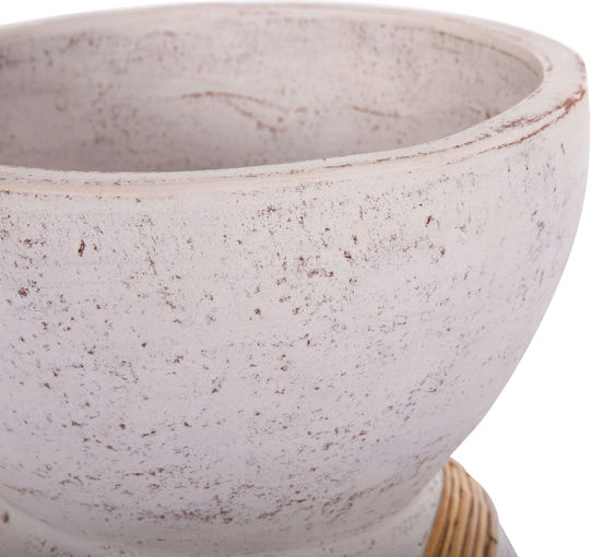 HomeMarkt Decorative Vase Maynard White 27.5x27.5x50cm