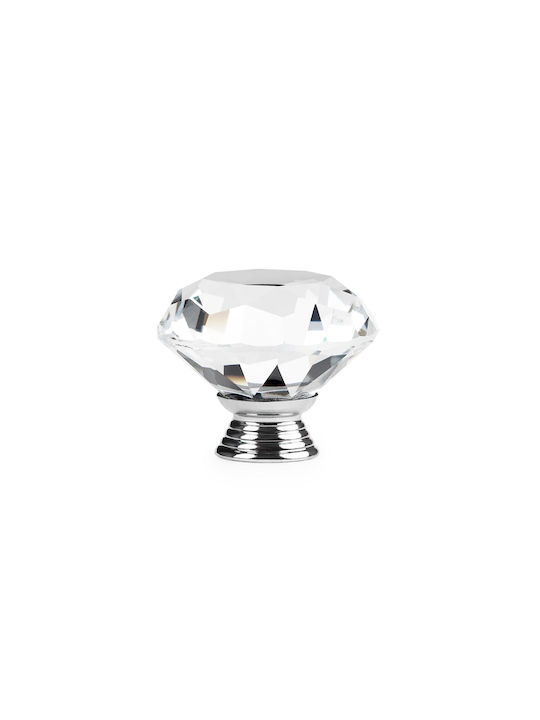 Handgriff Möbelgriff aus Kristall in Silber Farbe 1Stück