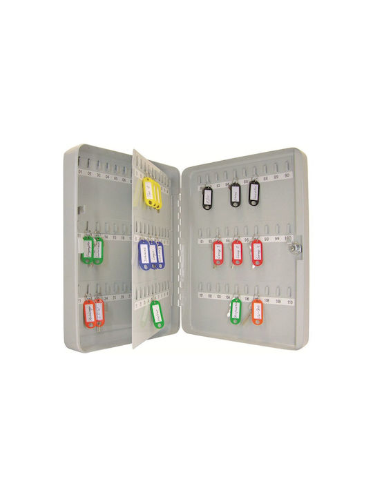 WeDo Wall Key Hook Metallic 110 Hooks With Lock 22.9x32.4x32.4cm