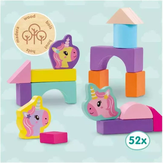 Ses Creative Дървени Конструктори Unicorn за 1+ Години 52 Бройки