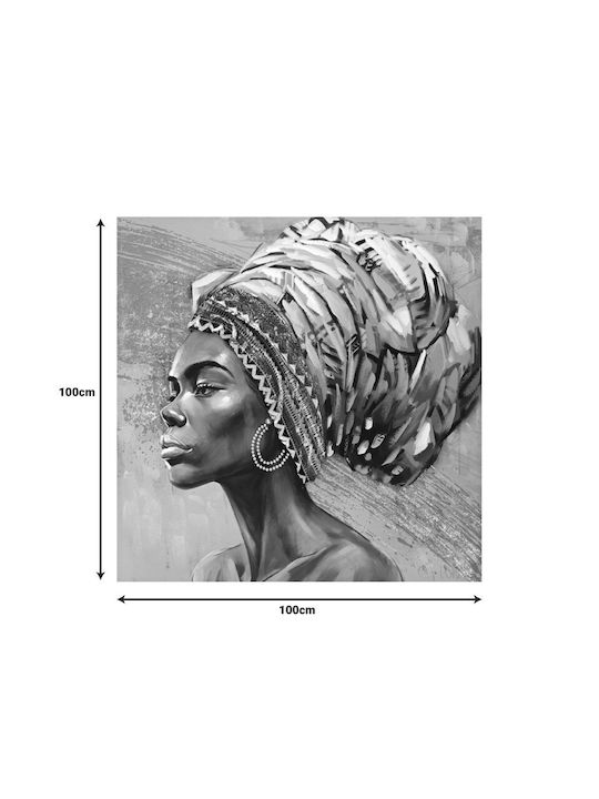 Inart Africana Εξάπτυχος Πίνακας σε Καμβά 100x100cm