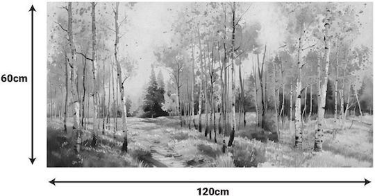 Inart Fortree Εξάπτυχος Πίνακας σε Καμβά 120x60cm