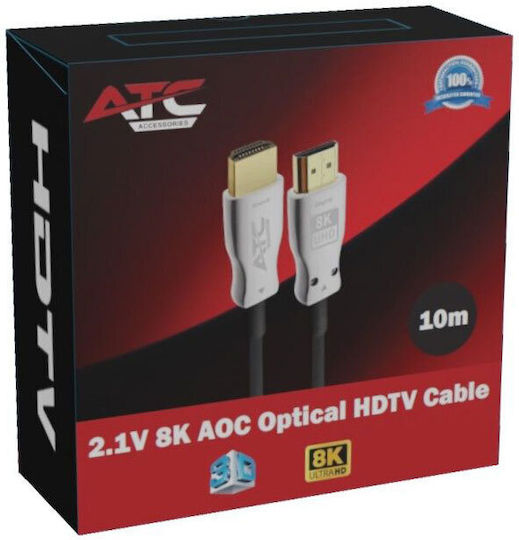 ATC HDMI 2.1 Ultra High Speed 48Gbps 4K 120Hz HDR VRR Cable HDMI Male - HDMI Male 10m Blue