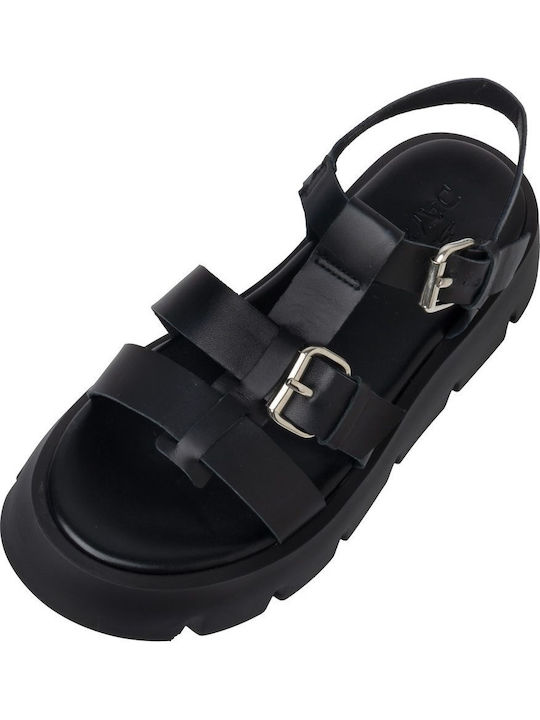 Γυναικεία Σανδάλια Flatforms Μαύρα