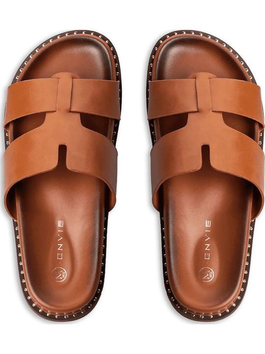 Women's Flat Sandals in Brown Color