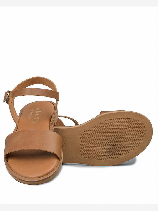 Flache Sandalen für Damen in Braun Farbe