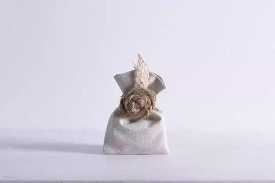 Beauty Home Fabric Pouch for Gift Gray 12x17cm.