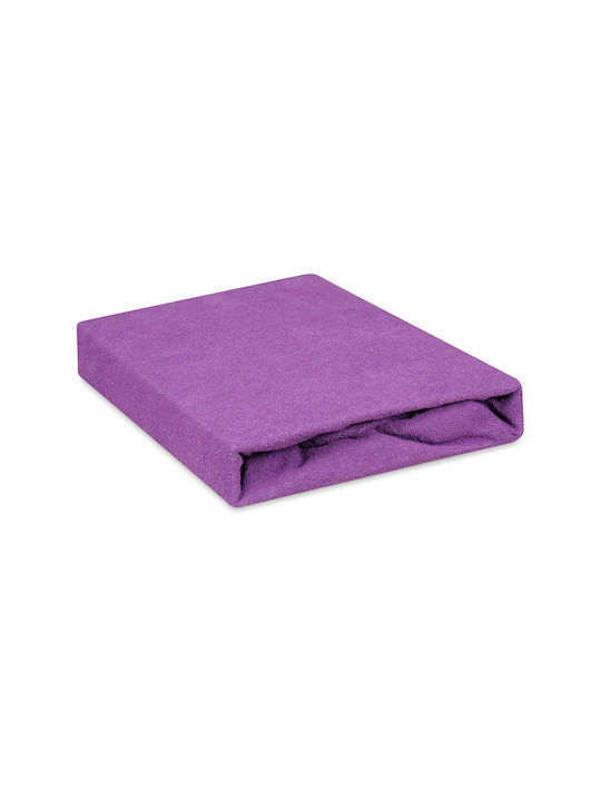 Matex Σεντόνι King Size με Λάστιχο 220x200+20εκ. Purple 22