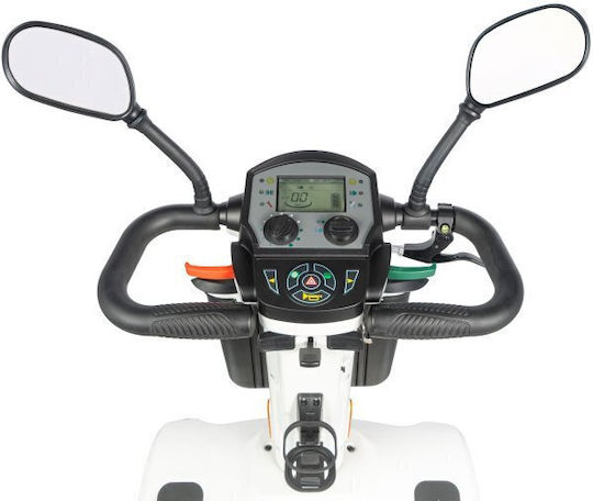 Mobiak Perseus Αναπηρικό Αμαξίδιο Scooter 13" Ενισχυμένου Τύπου με Ανακλινόμενη Πλάτη 48cm 0805760 Λευκό