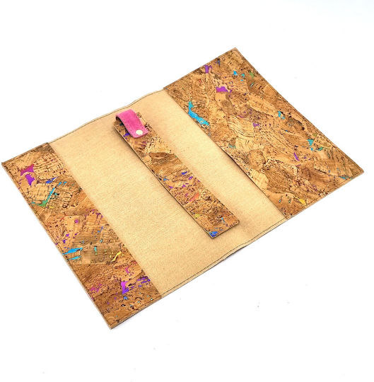 Set Book Cover Case Bookmark Colored Cork