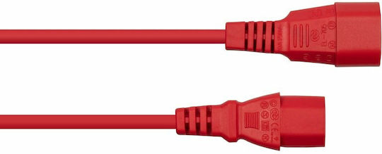 Kabelmeister IEC C13 - IEC C14 Cable 1m Κόκκινο SK1430-R010