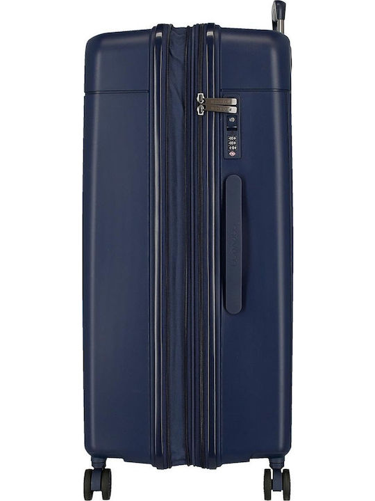 Movom Travel Suitcases Navy Blue with 4 Wheels