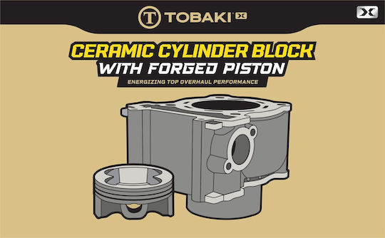 Tobaki Hybrid Dome Σετ Κυλινδροπίστονα Μοτοσυκλέτας 57mm για Yamaha Crypton-X135