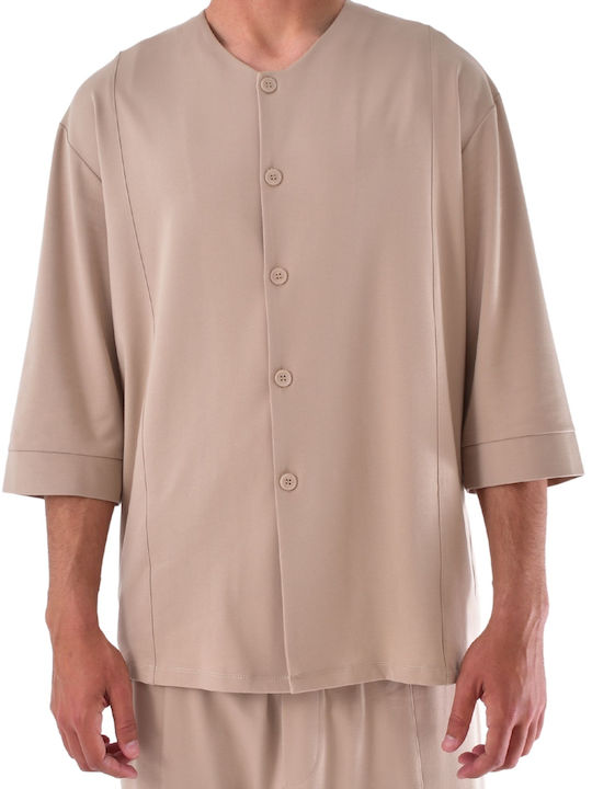 Μακρυμάνικo Πουκάμισο Beige