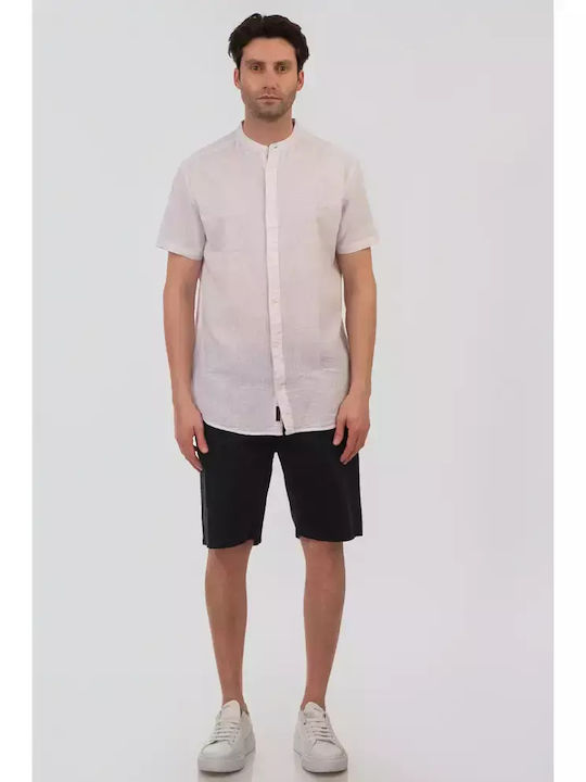 Κοντομάνικο Λινό Πουκάμισο White