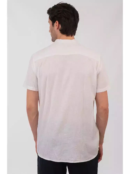 Κοντομάνικο Λινό Πουκάμισο White