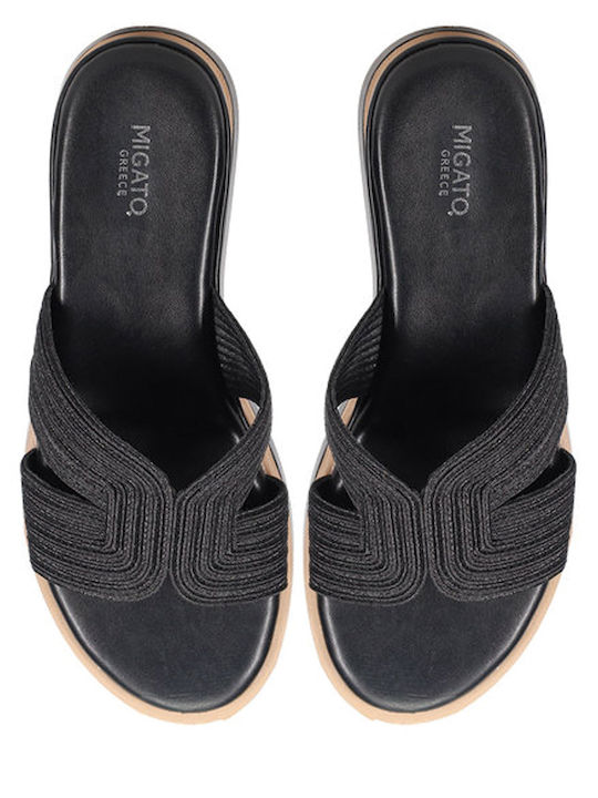 Women's Fabric Platform Shoes Black