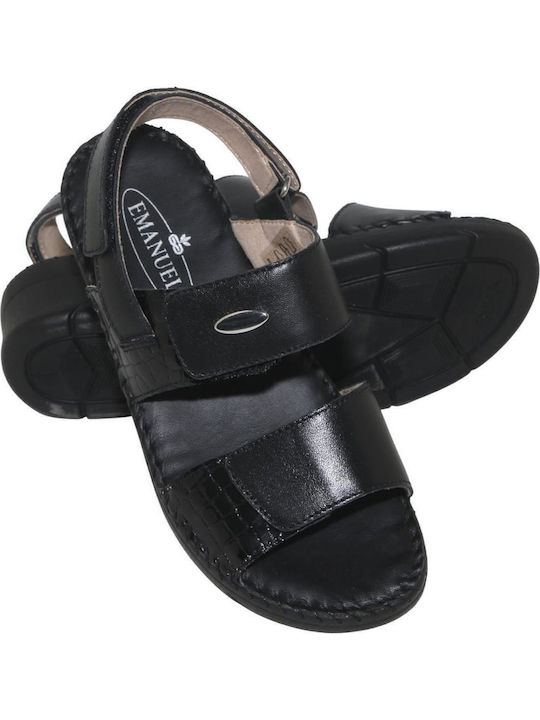 Анатомични Летни дамски платформи Черни 23156-ΟΛА-BLACK-202-35