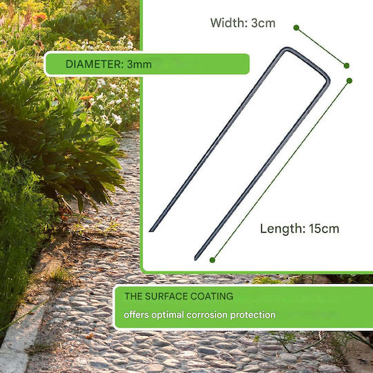 Set 25 Galvanized Accesorii de Cusut Gri din Metal 15x3cm. 25buc