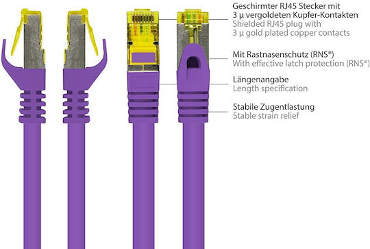 3M SF/UTP Cat.7 (10Gbps) Καλώδιο Δικτύου Ethernet 3m Γκρι