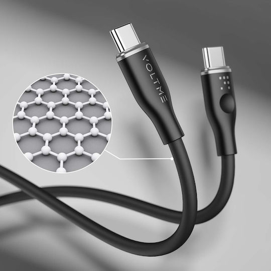 Voltme USB 2.0 Cable USB-C male - USB-C 100W PD Πράσινο 1.8m C2037