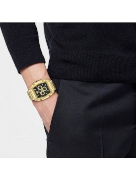 Versace Dominus Ανδρικό Ρολόι Μπαταρίας με Χρυσό Μεταλλικό Μπρασελέ