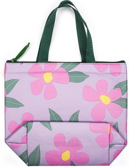 Tri-Coastal Design Modern Retro Flowers Kids' Lunch Bag Handbag 26x10x30cm