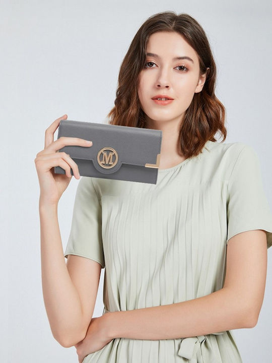Leather Women's Wallet Classic Gray