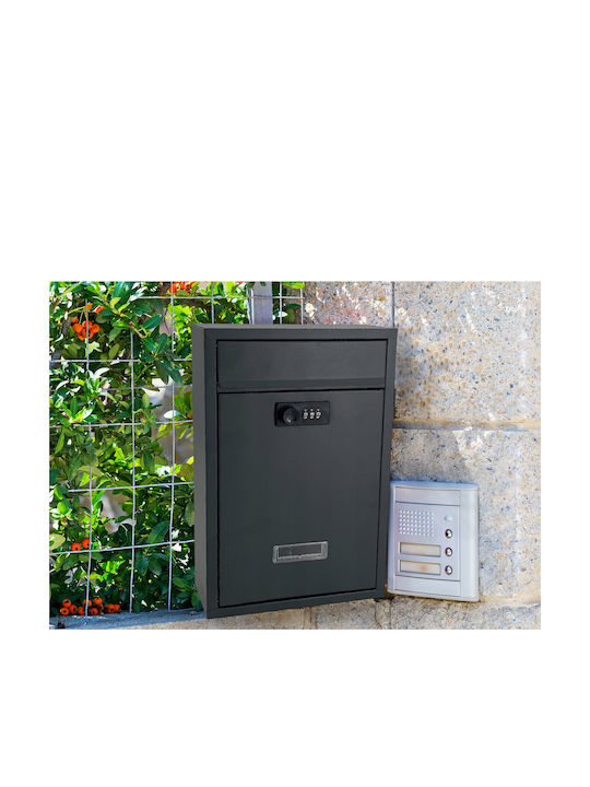 Cutie Poștală pentru Exterior Inox în Culoarea Gri 32x8x22cm