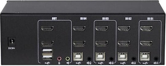 Inter-Tech KVM & Data Switch AC-42HUS